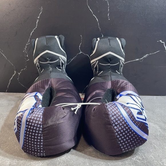 Marvel Black Panther Slippers Black Size Large 4-5 - Picture 4 of 8